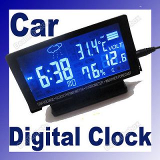  Car Hygrometer Thermometer Clock Alarm weather forecast LCD