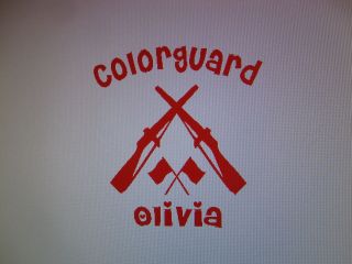 Colorguard vinyl window decal sticker 23 colors color guard school 