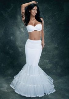 White mermaid bridal dress accessories fishtail petticoat lining slip