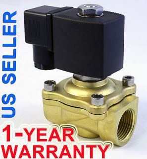    120 VAC Brass Solenoid Valve NPT Gas Water AirONE YEAR WRRANTY