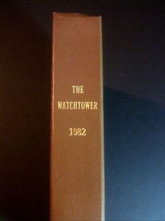 1982 Watchtower magazines Bound Volume Jehovahs Witness
