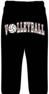 Volleyball Sweatpants Bum Print Sweats Warmup Pant Fleece Pants