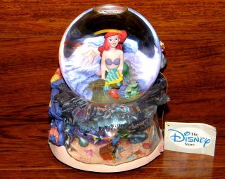 Disneys Stores 1997 The Little Mermaid Music Box & SnowGlobe Under 