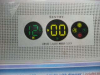 Sentry Audio Mood  Clock Radio Alarm Color Display Blue Mood light 