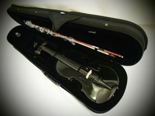   Price  1/4 Solid Wood Black Violin(VB320) +Case+Bow+Rosi​n+Free Gift