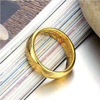   Mens 18K Yellow Gold Plated Band Wedding Ring Width 4mm Size 10.5/T