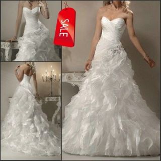 Romantic White Wedding Dresses Bridal Gowns Long US 2 4 6 8 10 12 14 