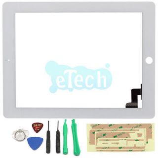   Glass Digitizer Replacement + Adhesive Tape for iPad 2 White + Tool