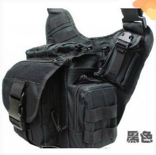 Molle Tactical Utility Shoulder Strap Backpack Bag Pouch Ver 2 Black