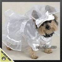 POODLE PUG Havanese WEDDING DRESS Costume Dog 10 14lbs White Bride 