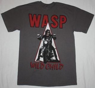 WILD CHILD85 HEAVY METAL BAND WASP TWISTED SISTER NEW GREY 