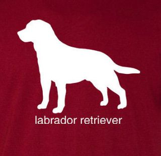 LABRADOR RETRIEVER T Shirt white ink dog lover pet puppy silhouette 