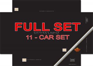 Broadway Limited HO Scale California Zephyr 11 Car Mixed Boxed Set BLI 