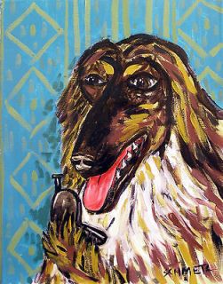 Afghan Hound talking on a cell phone picture dog animal art Mug 11oz 