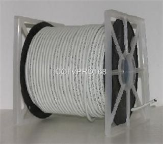 500ft RG59 Siamese cable 18/2 Wire 95% Braid CCTV White