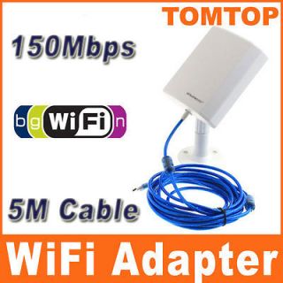   Range Outdoor 150Mbps USB Wireless Adapter Wifi with Antenna 5m Cable