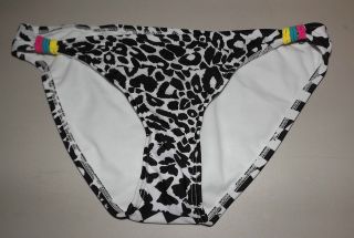 NWT Hobie animal print checkered black white bikini bottom S M L XL 