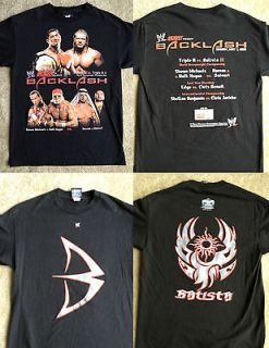 VINTAGE WWF WWE Raw Wrestling Shirt Backlash Batista Hulk Hogan 