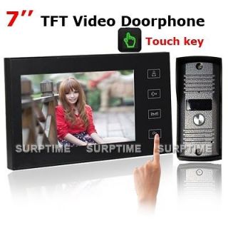   TFT Color Monitor Touch Key Video Door Phone DoorBell Intercom System