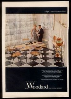1952 Woodard Allegro wood & wrought iron table chairs Scavullo photo 