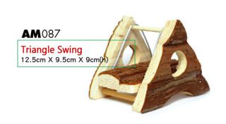  New Wooden Triangle Swing Toys For Hamster 12.5cm×9.5cm 