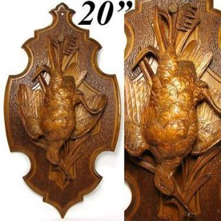   Forest Carved Fruits of the Hunt 20 Wall Plaque, Bird, Woodcock
