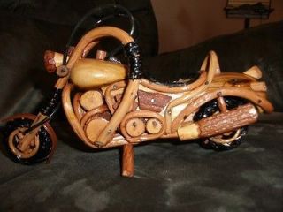   Davidson Style Wood cane HandCrafted motorcycle wooden unique nice