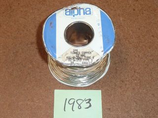 ALPHA WIRE 298SV001 298 SV001 BUS BAR WIRE TINNED COPPER 22 AWG NEW