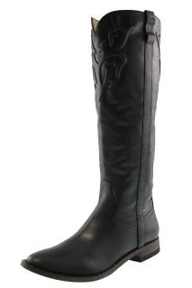 Spirit by Lucchese NEW Sandra Black Leather Cowboy Western Boots 8 