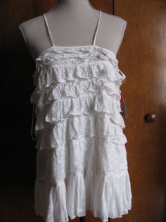   Barbieri Twin Set White Tiered Womens Top M ,XL $150 Made in Italy