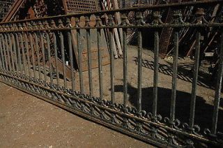 Antique cast iron ornate balcony or fence railing wrought iron details