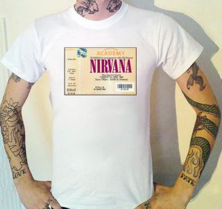 Nirvana 5th April 1994 Vintage Ticket T Shirt New (9 Sizes) Kurt 