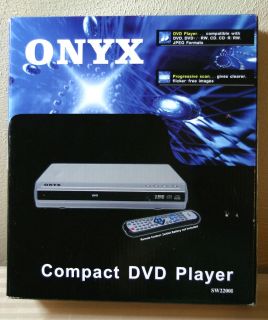 ONYX COMPACT DVD PLAYER w/ PROGRESSIVE SCAN, PICTURE PLAYBACK + REMOTE 