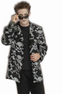 Mens Skeleton Zombie Skull Jacket Halloween Costume