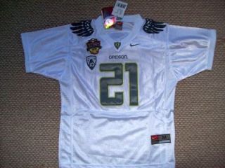 YOUTH Oregon DUCKS #21 James sewn Youth Jersey WHITE