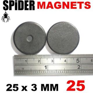 25 Fridge Craft Magnets 25x3 mm Ceramic Ferrite DIY make your own 25mm 