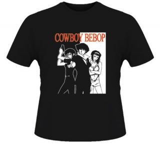 Cowboy Bebop Anime Space Sci Fi Cool Geek Black T Shirt
