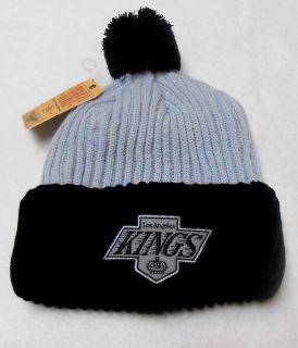 NHL American Needle Throwback Los Angeles Kings Dappy Cuffed Knit Hat 