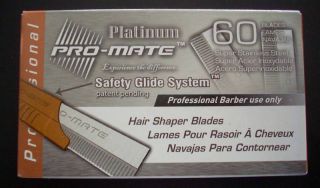 PROMATE PLATINUM HAIR SHAPER BLADES, 60 BLADES