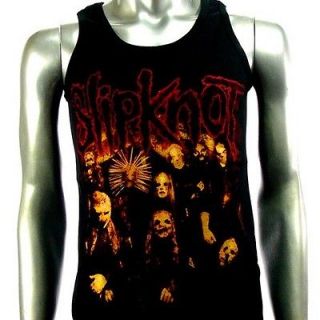 Sz L Slipknot T Shirt Tank Top Vest Biker Rider Heavy Metal Punk Rock 