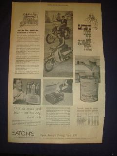 0108420DR EATONS EATONS SCOOTER ROAD KING NEWSPAPER STORE ADVERT JUNE 