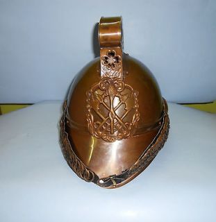 Brass Fire Chief Merryweather Firemans Helmet Antique Finish with 