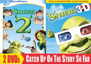 Shrek 2 Shrek 3D Party in the Swamp 2 Pack DVD, 2007, 2 Disc Set, Full 