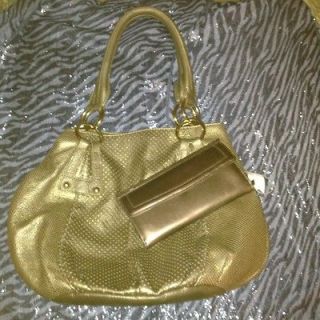 ALFANI Leather~JERSEY BRONZE~ EUC & FREE Matching Alfani Wallet NWT