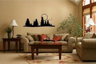 Trees Moon Vinyl Decal Wall Stickers Office Living Room Decor Camper 