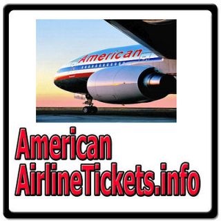 American Airline Tickets.info TRAVEL/AIRLINES/FLIGHT/VOUCHER/COUPON 