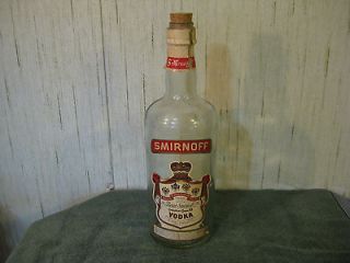 Smirnoff One Gallon Vodka Liquor Bottle Vintage 1960s Empty