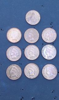 Indian Head Cent Penny. Lot of (10) Look at Picture