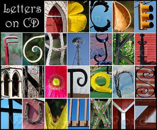 Alphabet Photography 2 CD Tri Color set 1200+ Letters A Z, Nature 
