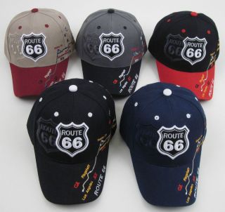 US ROUTE 66 Ball Cap Hat Will Rogers Highway New US Map Caps Hats 5 